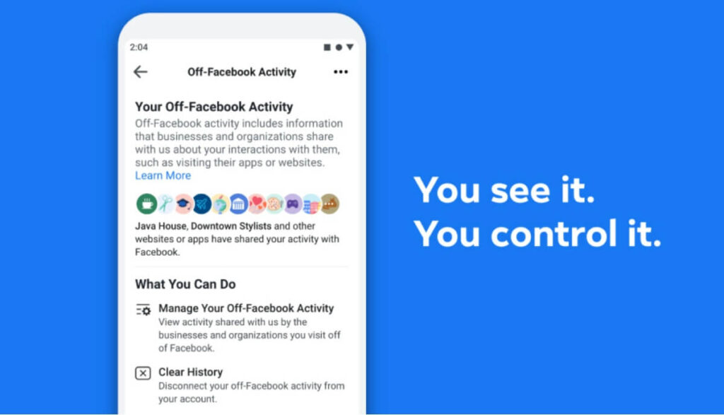 off facebook activity privacidad mayor