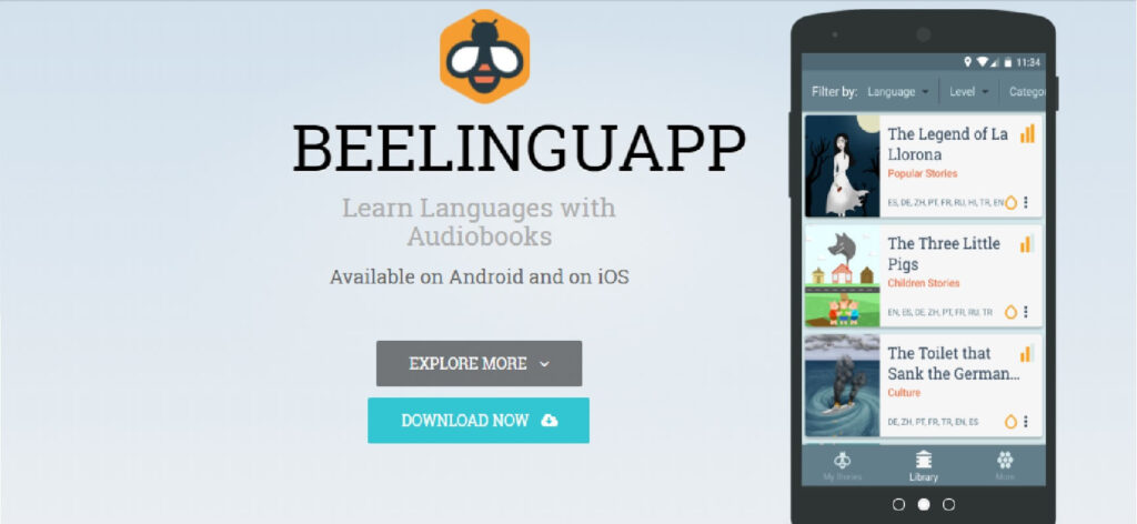 beelinguapp app para aprender idiomas