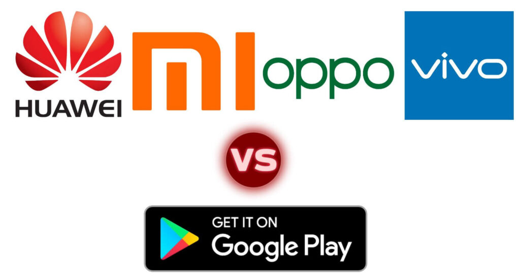 huawei oppo xiaomi vivo alianza vs playstore