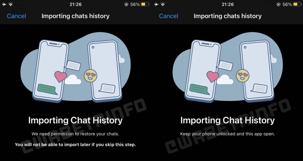 transferir chats de android a ios